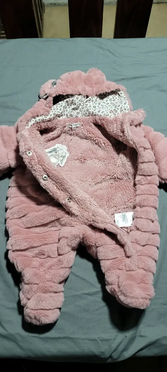 Overall rosado para bebé con orejas - 3