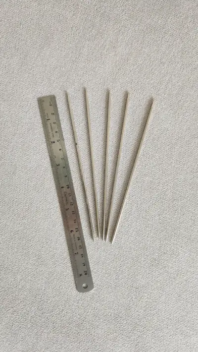 Palillos doble punta acero inoxidable - miniatura 1