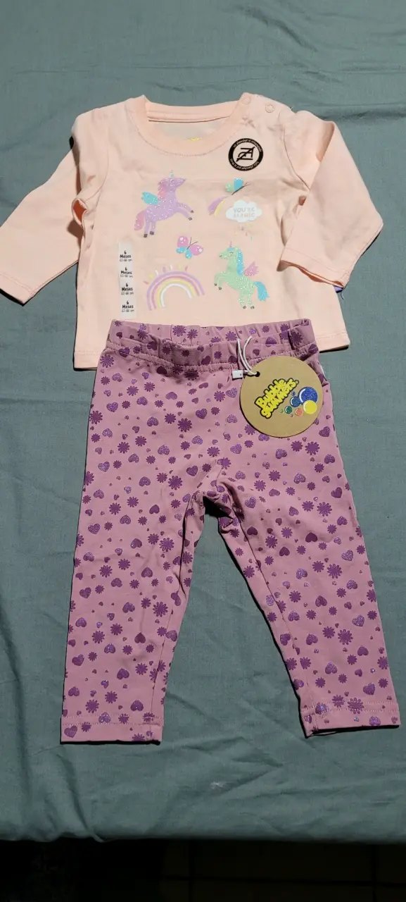 Conjunto infantil unicornio rosado - 1