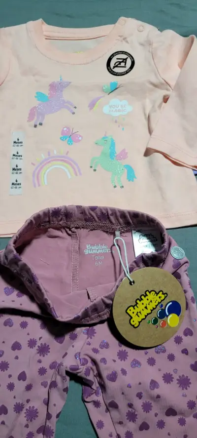 Conjunto infantil unicornio rosado - miniatura 2