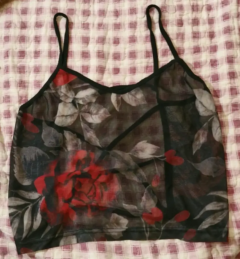 Blusa transparente floral