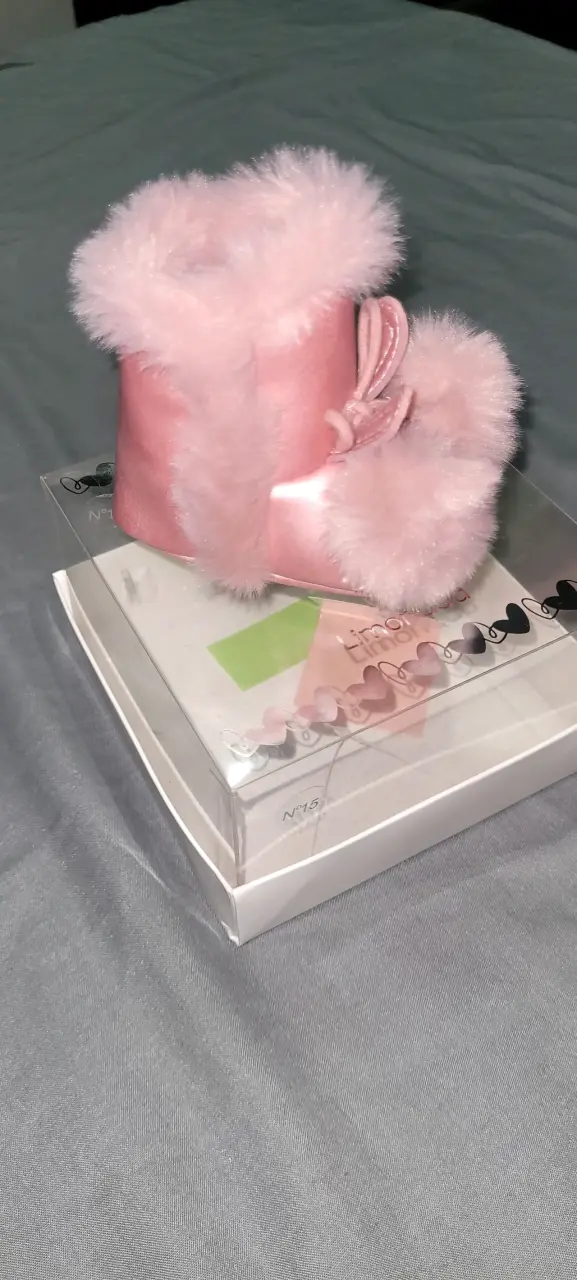 Zapatos de bebé rosas con peluche - 2