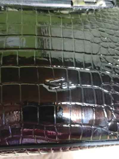 Cartera Sei negra efecto cocodrilo - miniatura 4