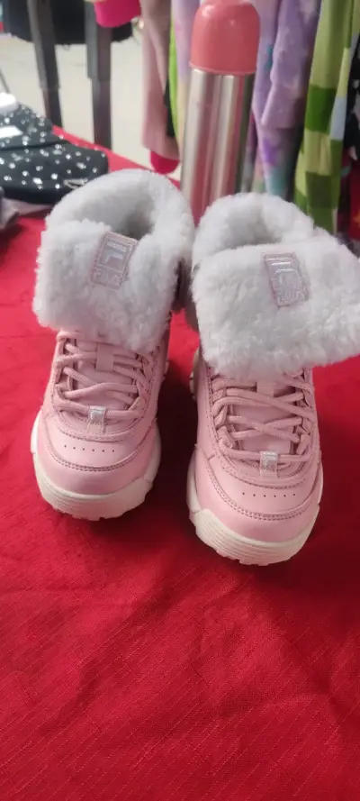Botines fila rosados con peluche - miniatura 1