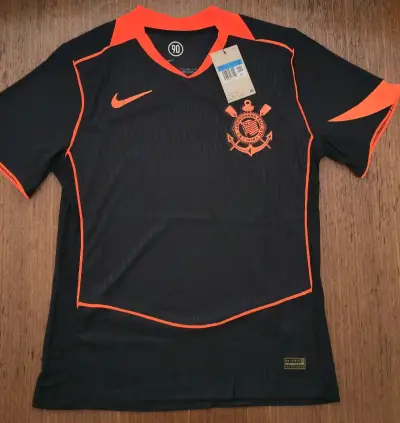 Camiseta Corinthians negra talla M apretada - miniatura 1