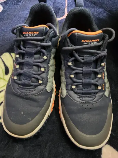 Zapatillas Skechers azul y naranja - miniatura 4