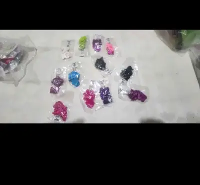 Lote de cuentas acrílicas variadas Aros, Collares - miniatura 1
