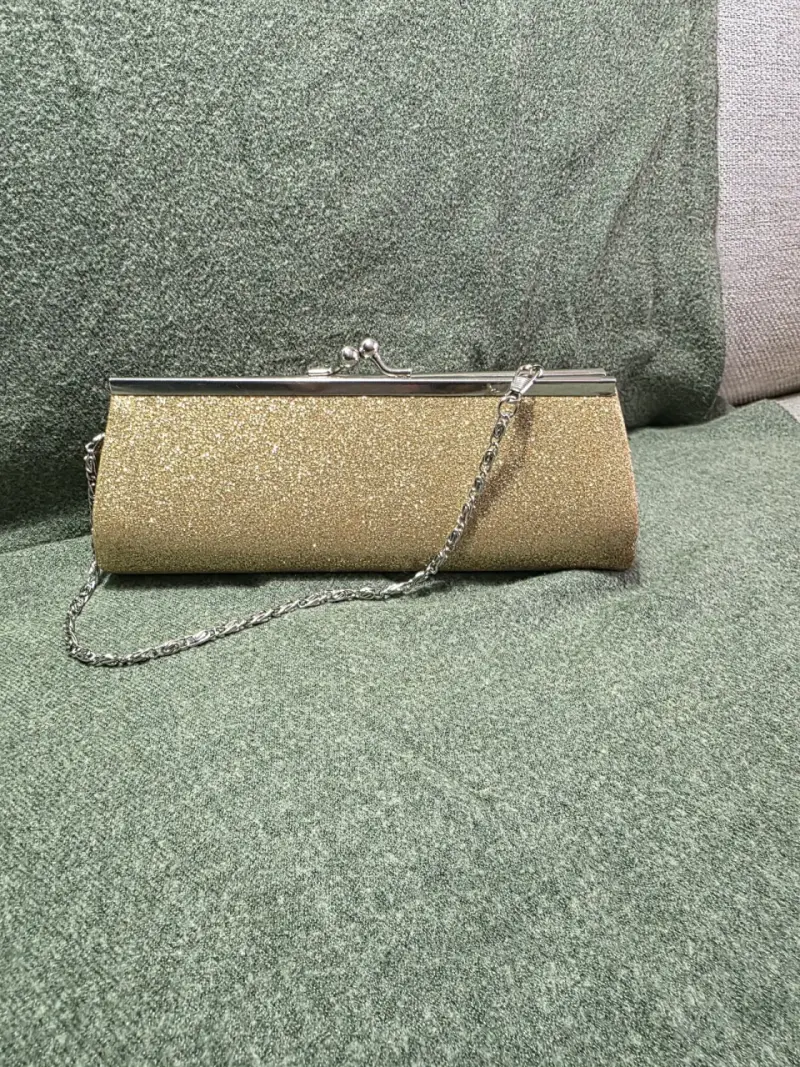 Cartera de mano dorada brillante - 1