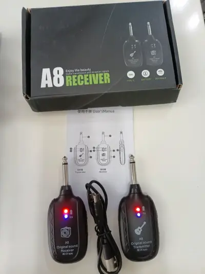 Para los musicos Receptor y transmisor de audio A8 - miniatura 1