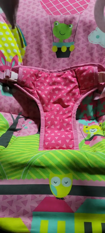 Silla mecedora para bebé rosa - miniatura 3