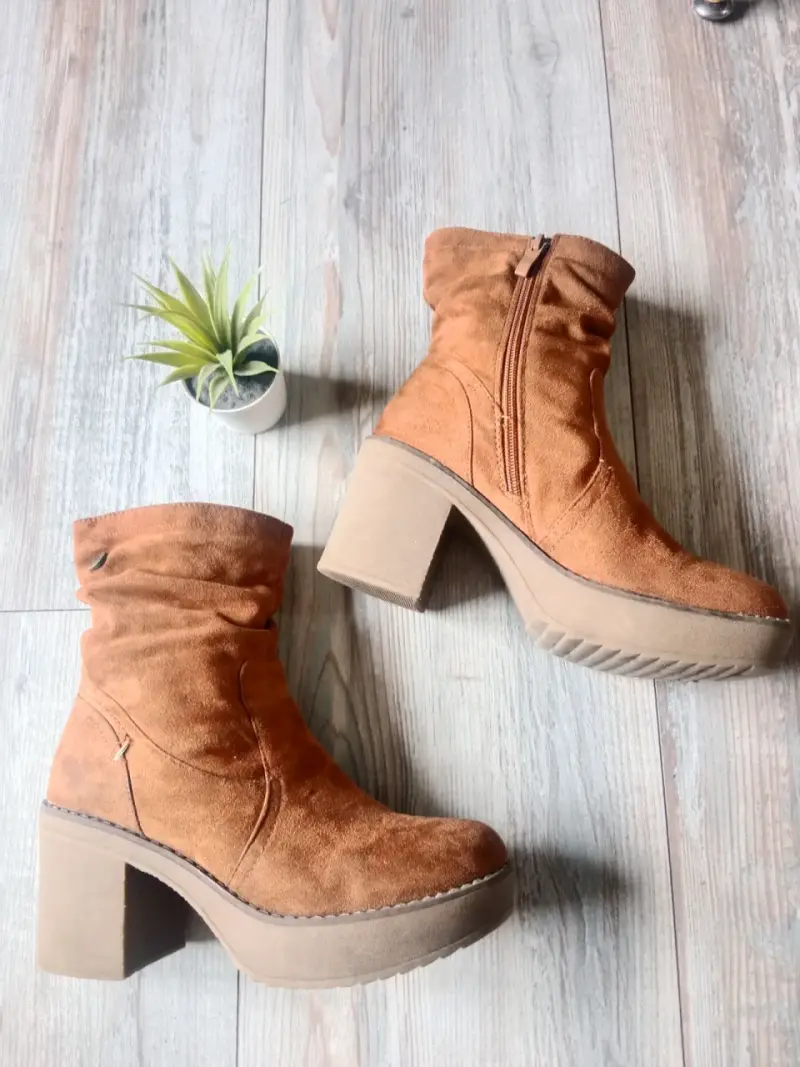 Botines camel plataforma - 2