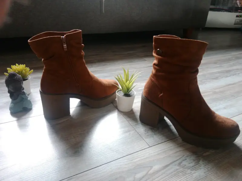 Botines camel plataforma - 3