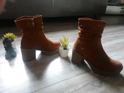 Botines camel plataforma - miniatura 3