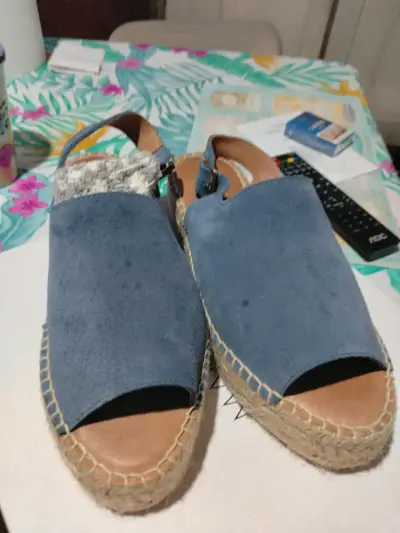Sandalias de cuero azul - miniatura 1