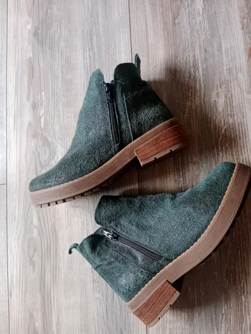 Botines verdes de gamuza - 1