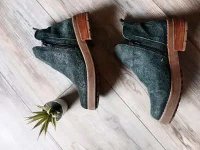 Botines verdes de gamuza - miniatura 2
