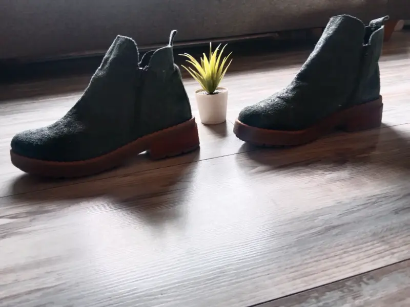 Botines verdes de gamuza - 4