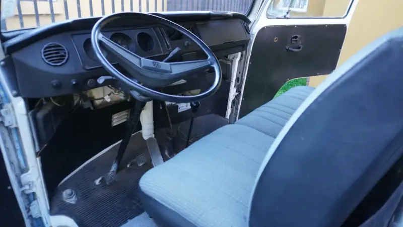 Combi Volkswagen azul retro - 3