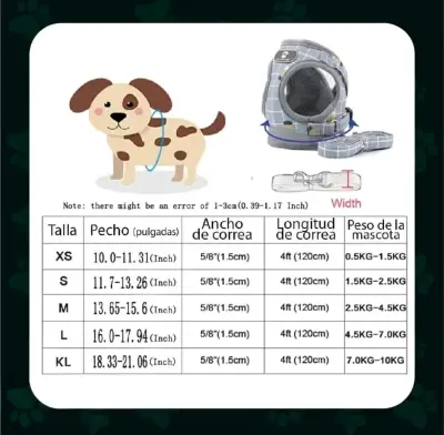 Arnés para perro con correa - miniatura 1