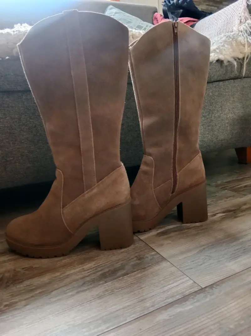 Botas de tacón gris claro - 4