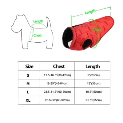 Abrigo rojo para perro talla S - miniatura 1
