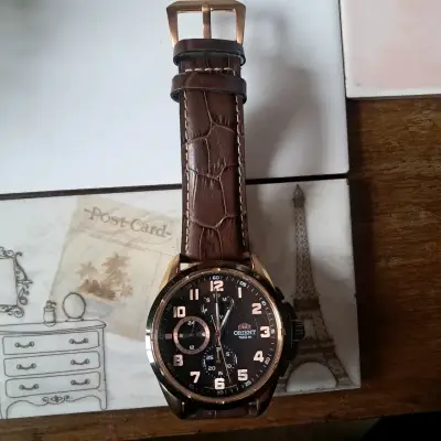 Reloj Orient cronógrafo marrón - miniatura 3