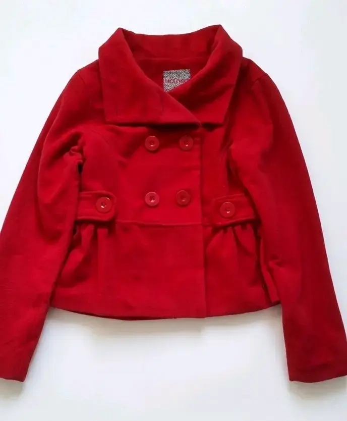 Chaqueta roja abotonada niña talla M - 4