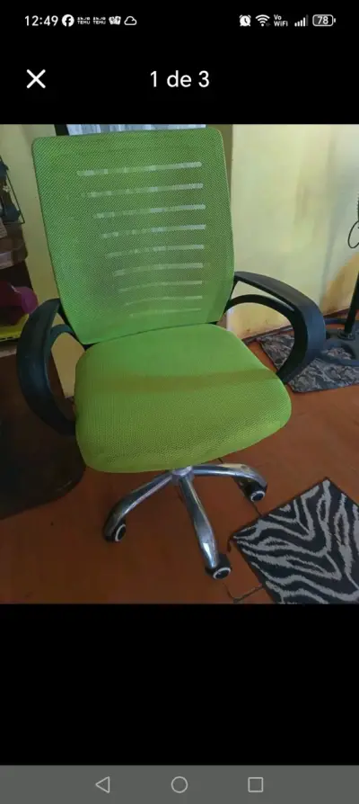 Silla de oficina verde - miniatura 1