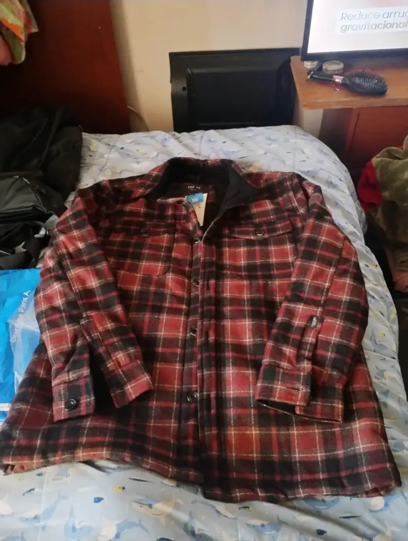 Chaqueta de franela a cuadros marca foster - 1