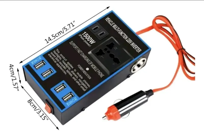 Convertidor Inversor Auto 12v /24v A 220v 1500w - 2
