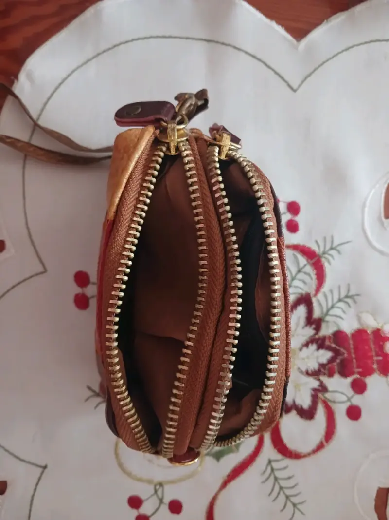 Monedero multicolor cuero - 4