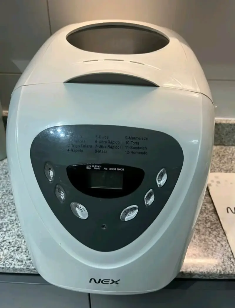 Máquina de pan Nex con programas