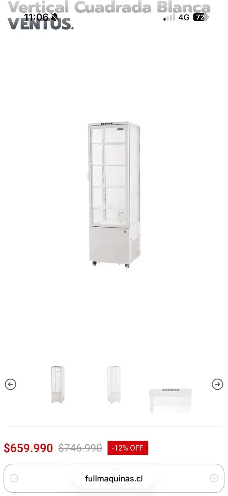 Vitrina vertical blanca