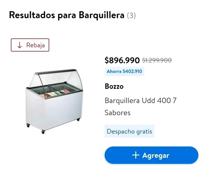Barquillera Bozzo Udd 400