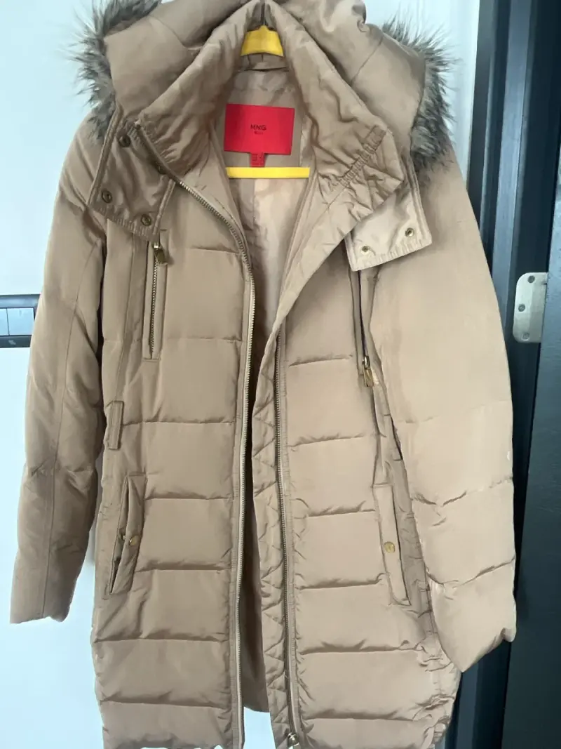 Parka caqui con capucha - 1