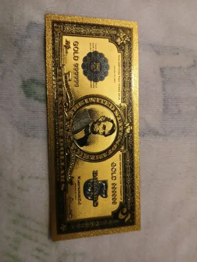 Billete decorativo dorado - miniatura 1