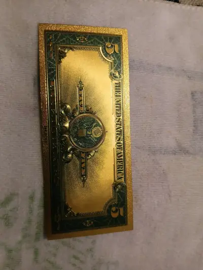 Billete decorativo dorado - miniatura 2