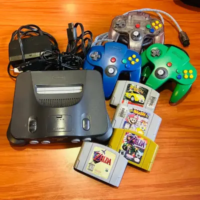 Nintendo 64 original con juegos - miniatura 1