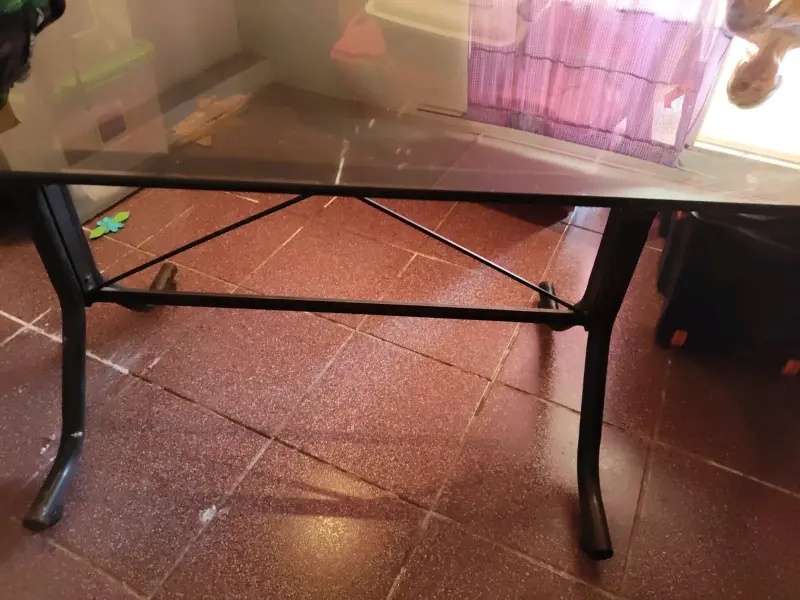 Mesa de vidrio ovalada - 3