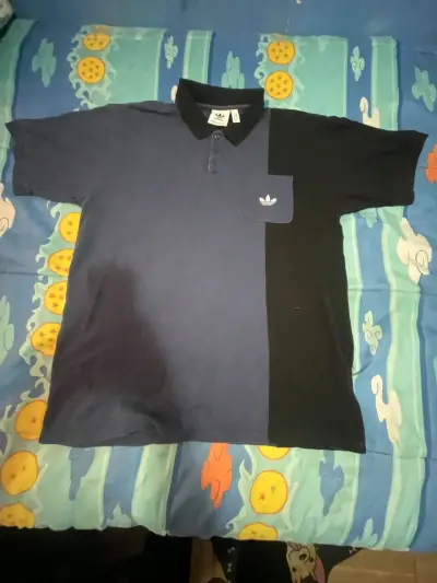 Polera polo Adidas Originals azul y negro - miniatura 1