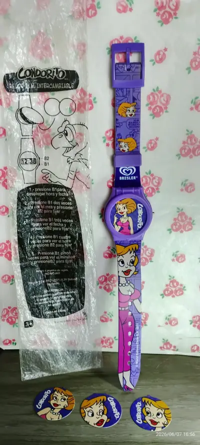 Reloj digital Condorito morado y 2 de monster high - miniatura 1