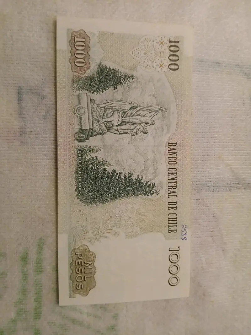 Billete chileno de 1000 pesos 2005 UNC - 2