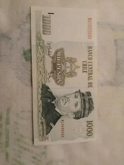 Billete chileno de 1000 pesos 2007 UNC - miniatura 1