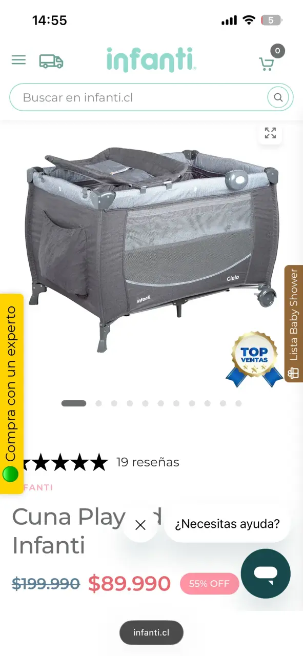 Cuna Playard Infanti gris