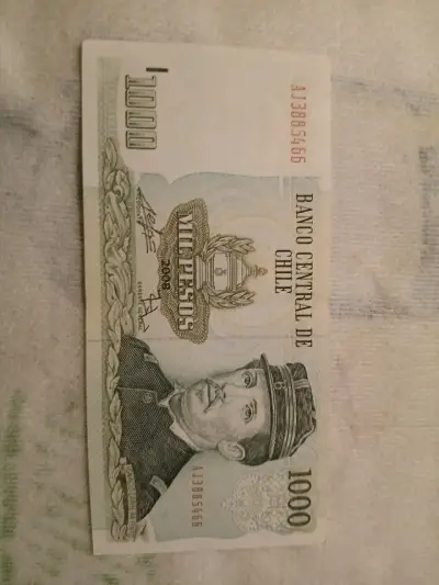 Billete chileno de 1000 pesos 2008 UNC - miniatura 1