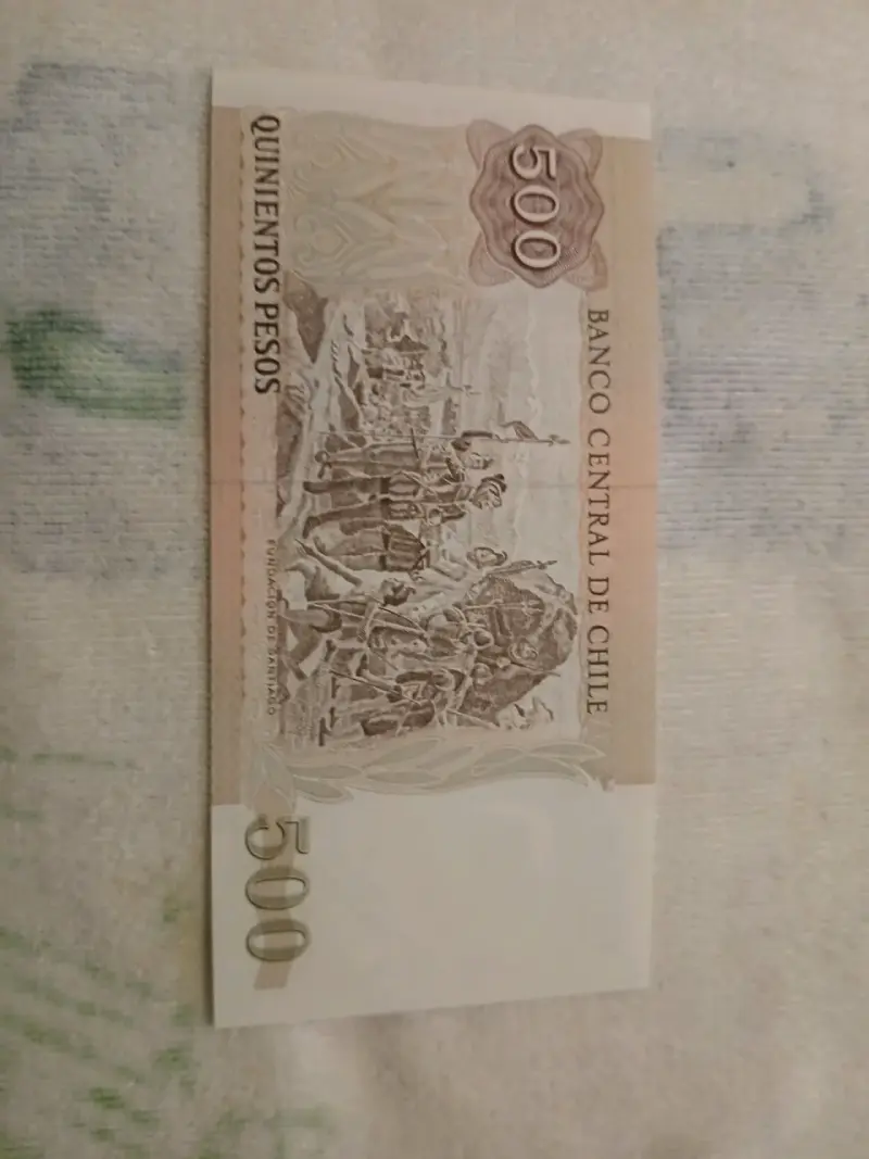 Billete antiguo 500 pesos Chile UNC 1999 - 2