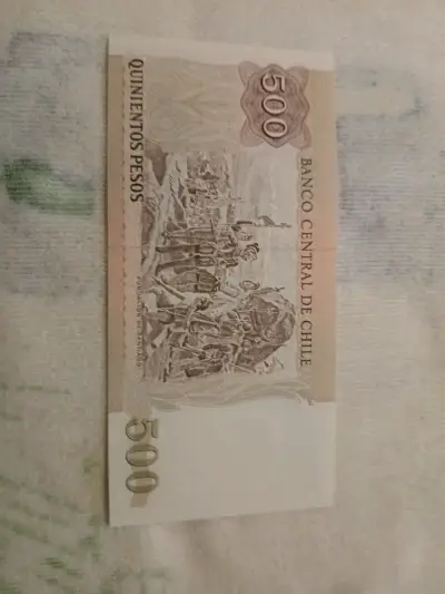 Billete antiguo 500 pesos Chile UNC 1999 - miniatura 2