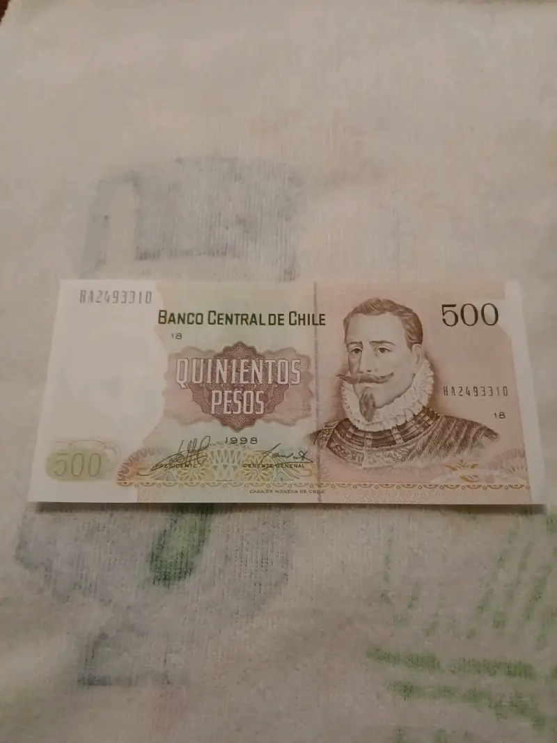 Billete de 500 pesos chilenos UNC 1998 - 1
