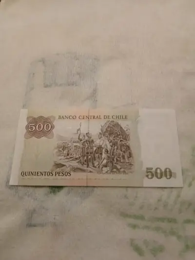 Billete de 500 pesos chilenos UNC 1998 - miniatura 2