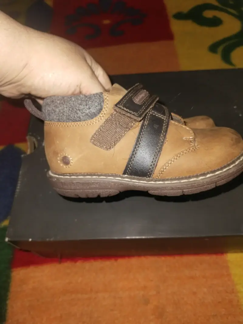 Botines de cuero marrón para niño - 2